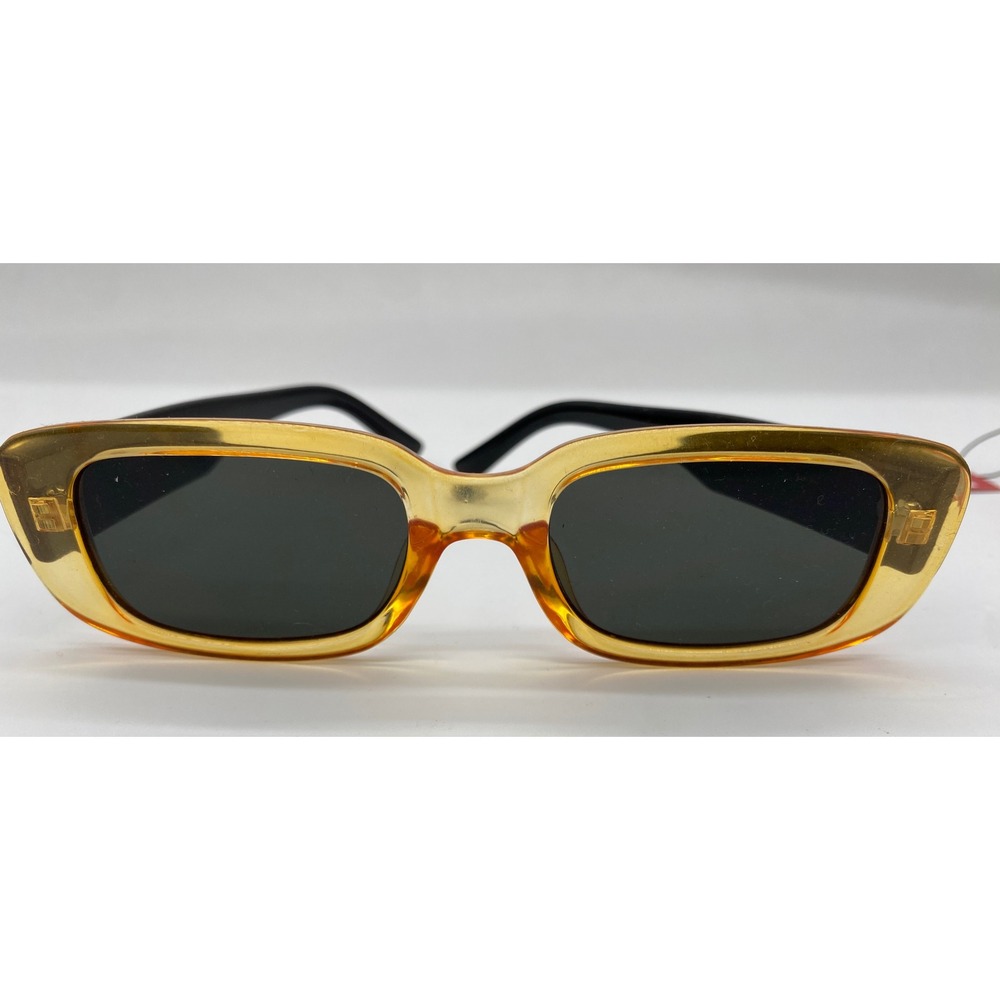 Happy Hour Morning Star Shine Evan Smith Sunglasses Amber Black Rectangular